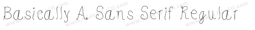 Basically A Sans Serif Regular字体转换